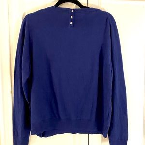 Laura Ashley Navy Cashmere, Wool Blend Sweater, size XL